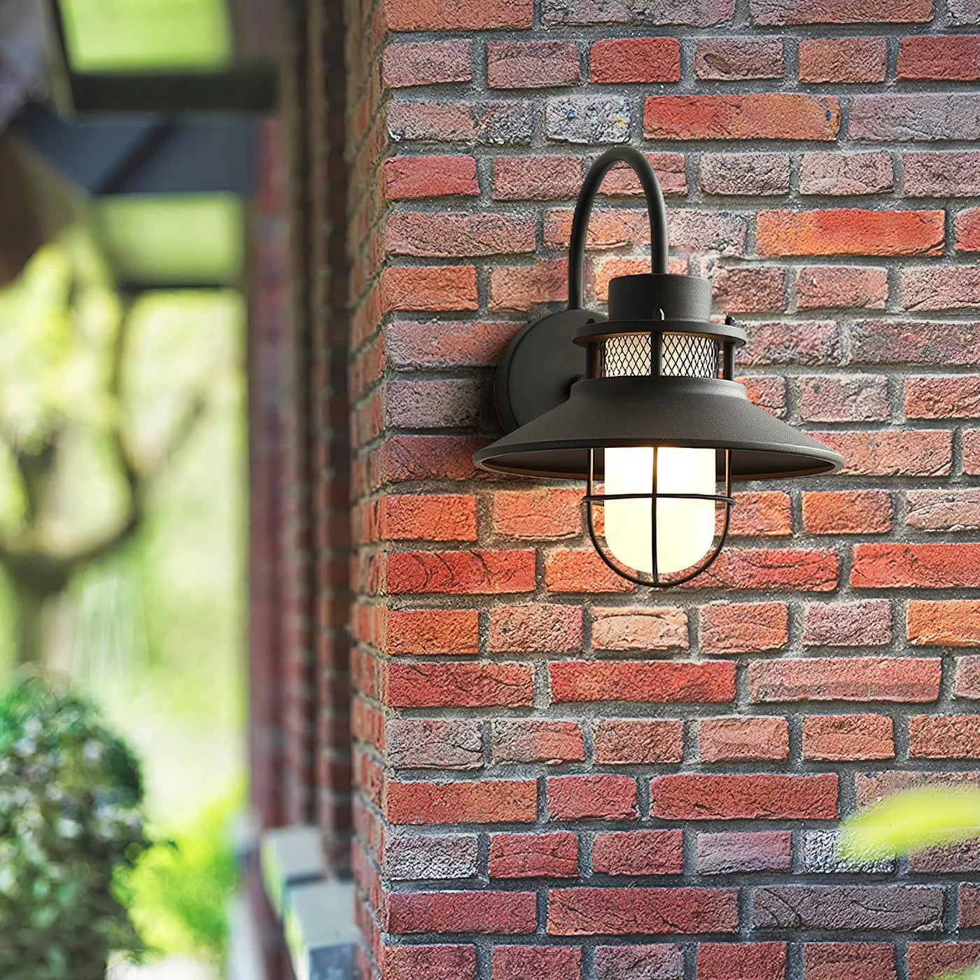 Industrial Outdoor Wall Lamp – Loft Style with a Protective Shade 2