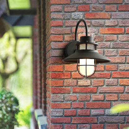 Industrial Outdoor Wall Lamp – Loft Style with a Protective Shade 2