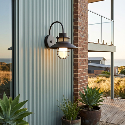 Elara Haus Contemporary Nautical Gooseneck Wall Light