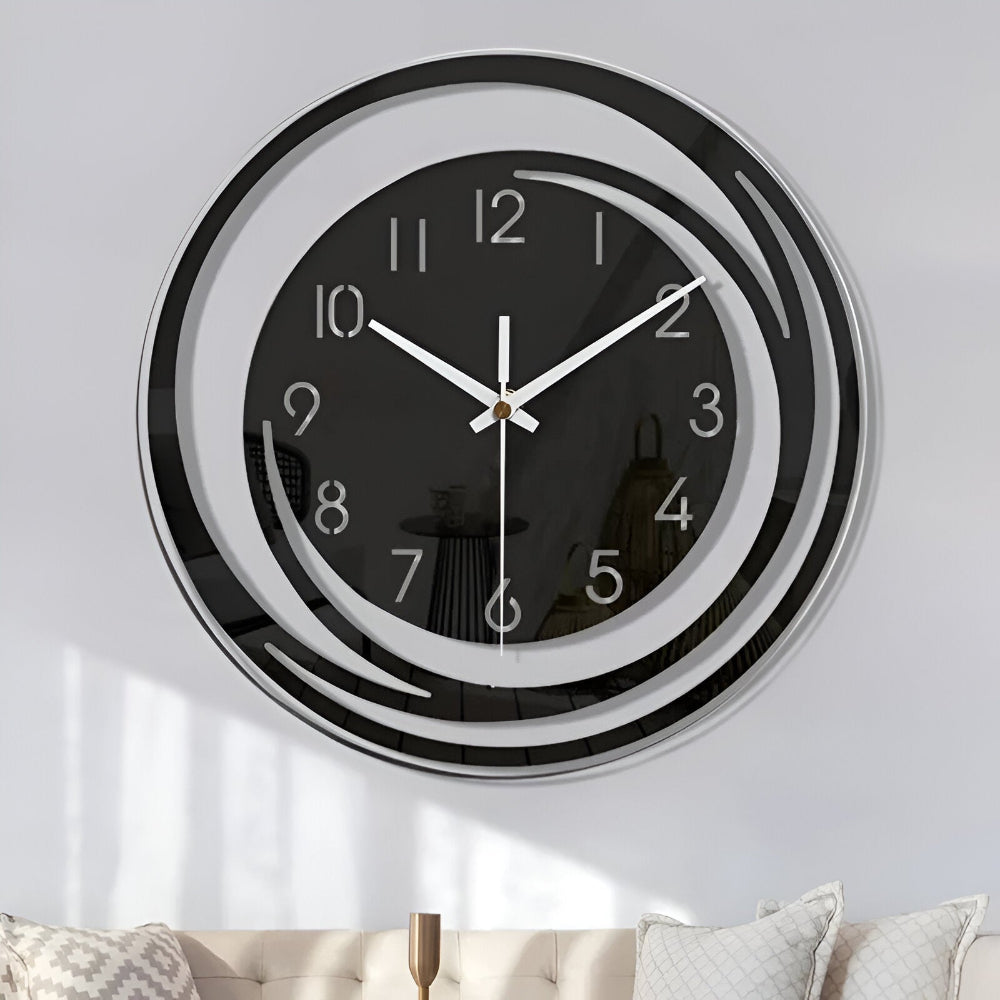 Sorana - Modern Black Acrylic Wall Clock in Scandinavian Design 30 cm 2