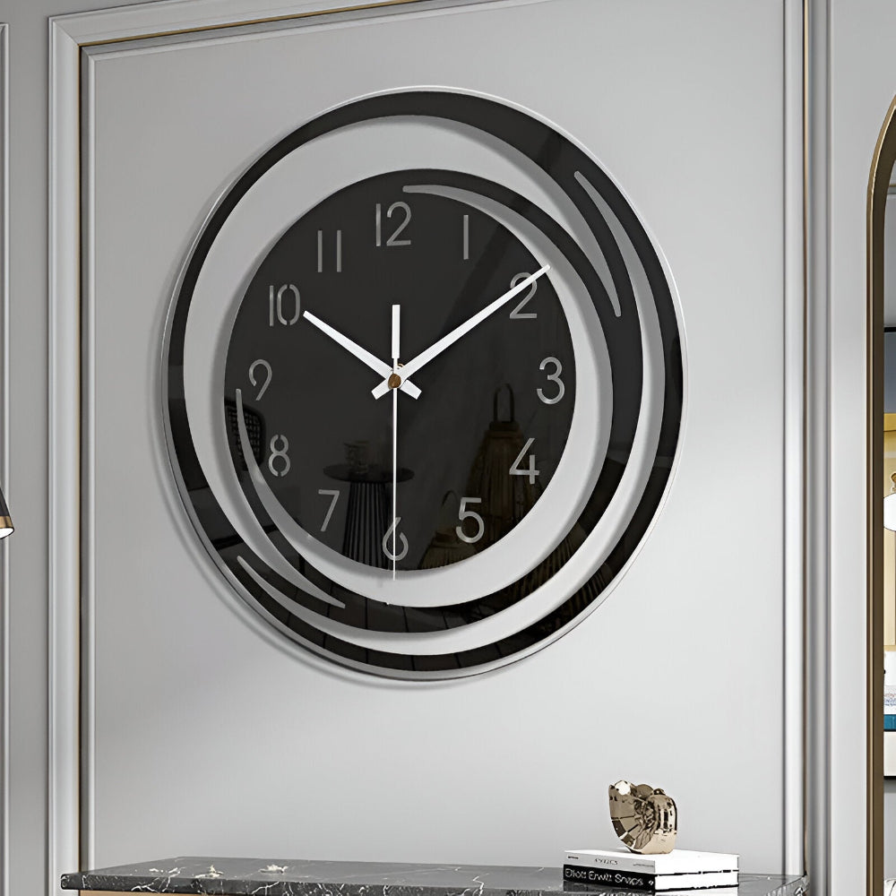Sorana - Modern Black Acrylic Wall Clock in Scandinavian Design 30 cm 3
