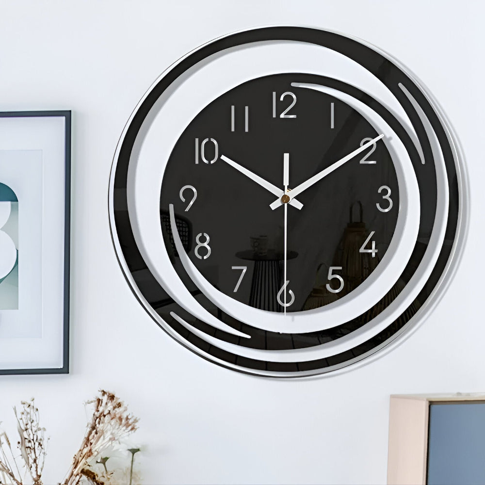Sorana - Modern Black Acrylic Wall Clock in Scandinavian Design 30 cm 5