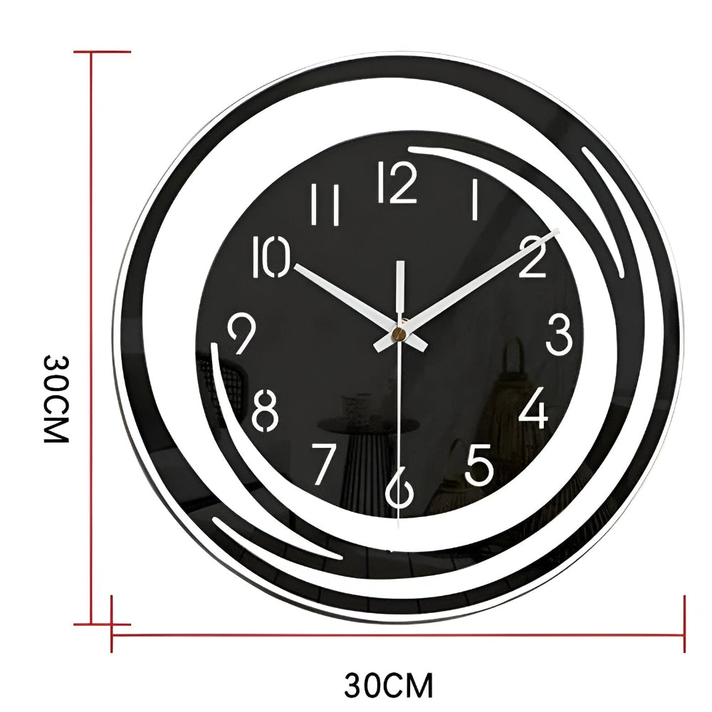 Sorana - Modern Black Acrylic Wall Clock in Scandinavian Design 30 cm 6