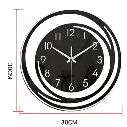 Sorana - Modern Black Acrylic Wall Clock in Scandinavian Design 30 cm 6