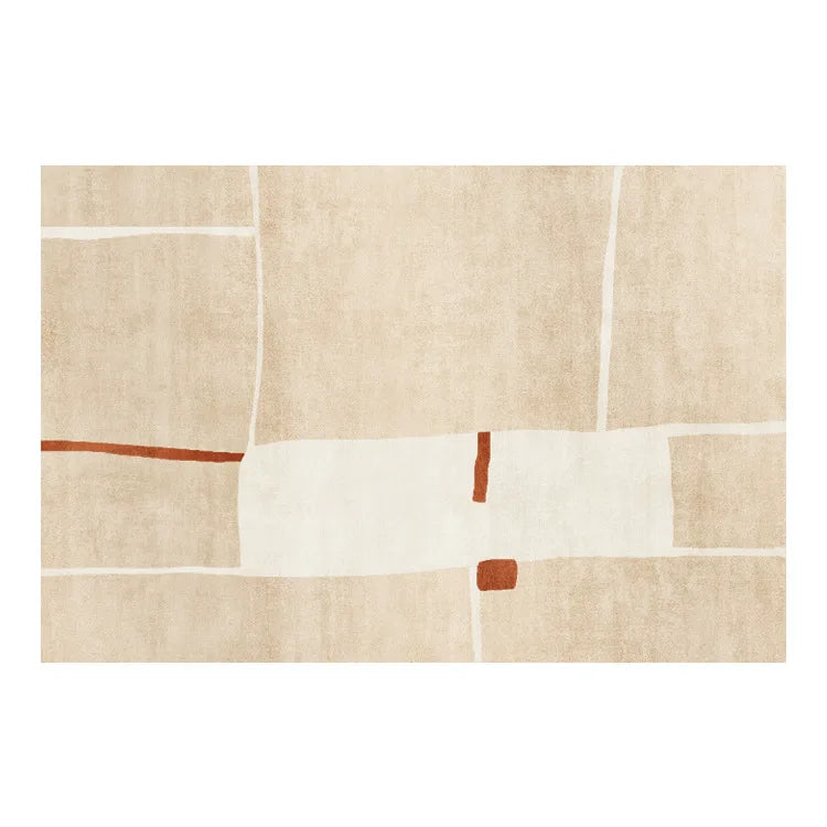 Vorenis - Japanese Minimalist Fluffy Rug Soft Non-slip for Bedroom Living Room and Lounge 9