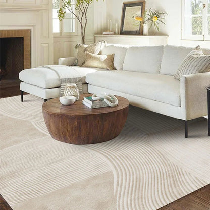 Vorenis - Japanese Minimalist Fluffy Rug Soft Non-slip for Bedroom Living Room and Lounge 4