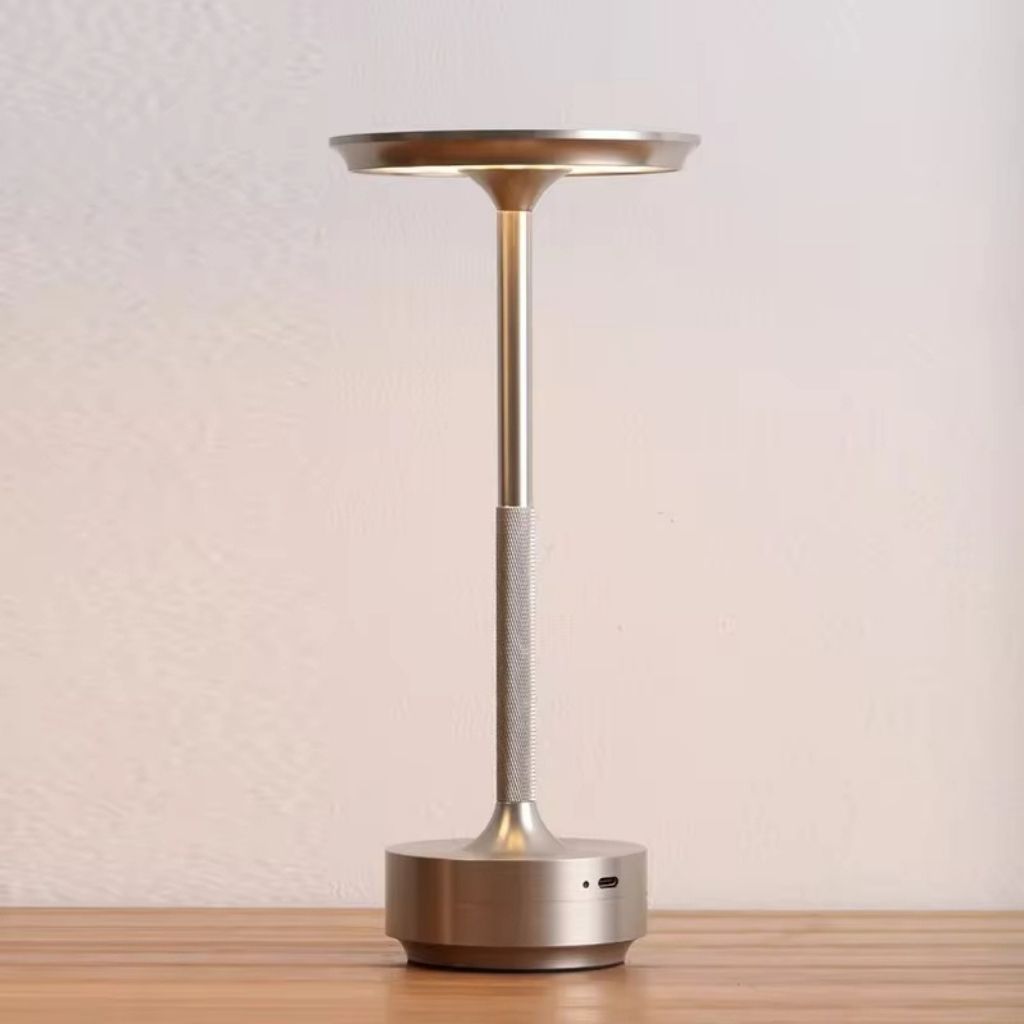 Elara Haus Cordless Table Lamp - Aluminium Touch Sensitive Bedside Lamp 9