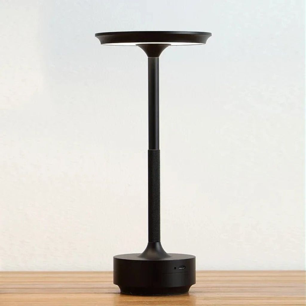 Elara Haus Cordless Table Lamp - Aluminium Touch Sensitive Bedside Lamp 10