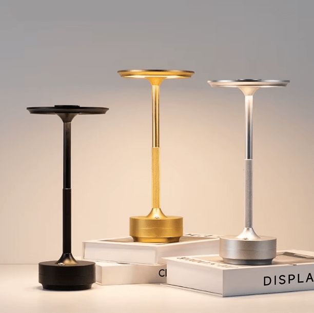 Elara Haus Cordless Table Lamp - Aluminium Touch Sensitive Bedside Lamp 1