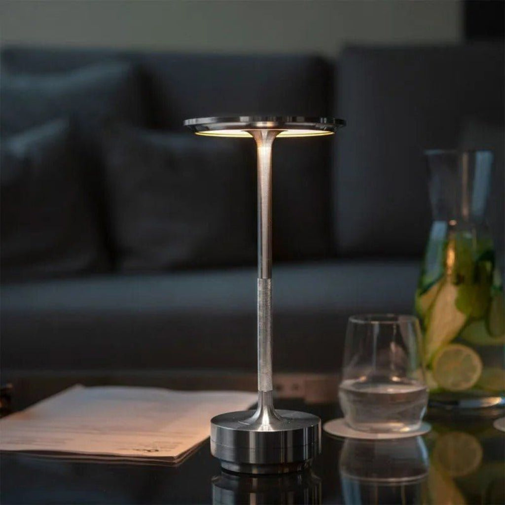 Elara Haus Cordless Table Lamp - Aluminium Touch Sensitive Bedside Lamp 2