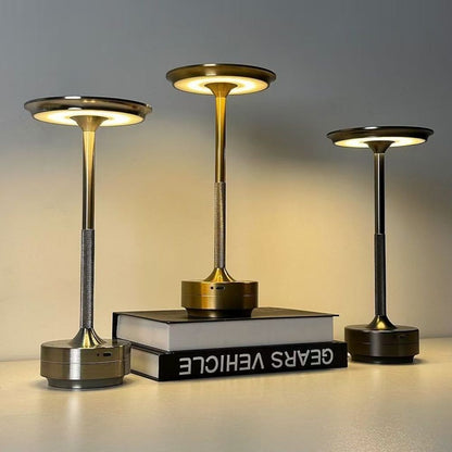 Elara Haus Cordless Table Lamp - Aluminium Touch Sensitive Bedside Lamp 3
