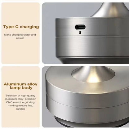 Elara Haus Cordless Table Lamp - Aluminium Touch Sensitive Bedside Lamp 6