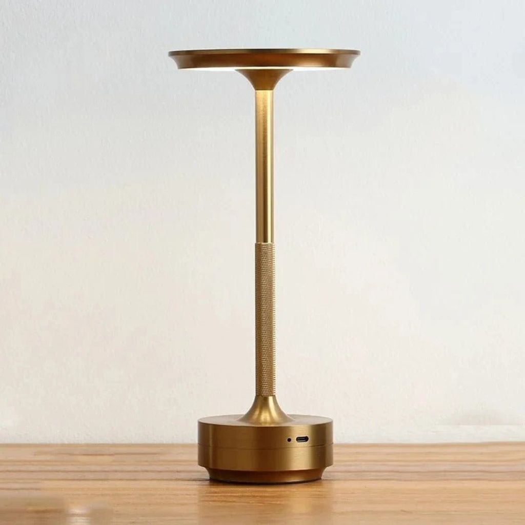 Elara Haus Cordless Table Lamp - Aluminium Touch Sensitive Bedside Lamp 0