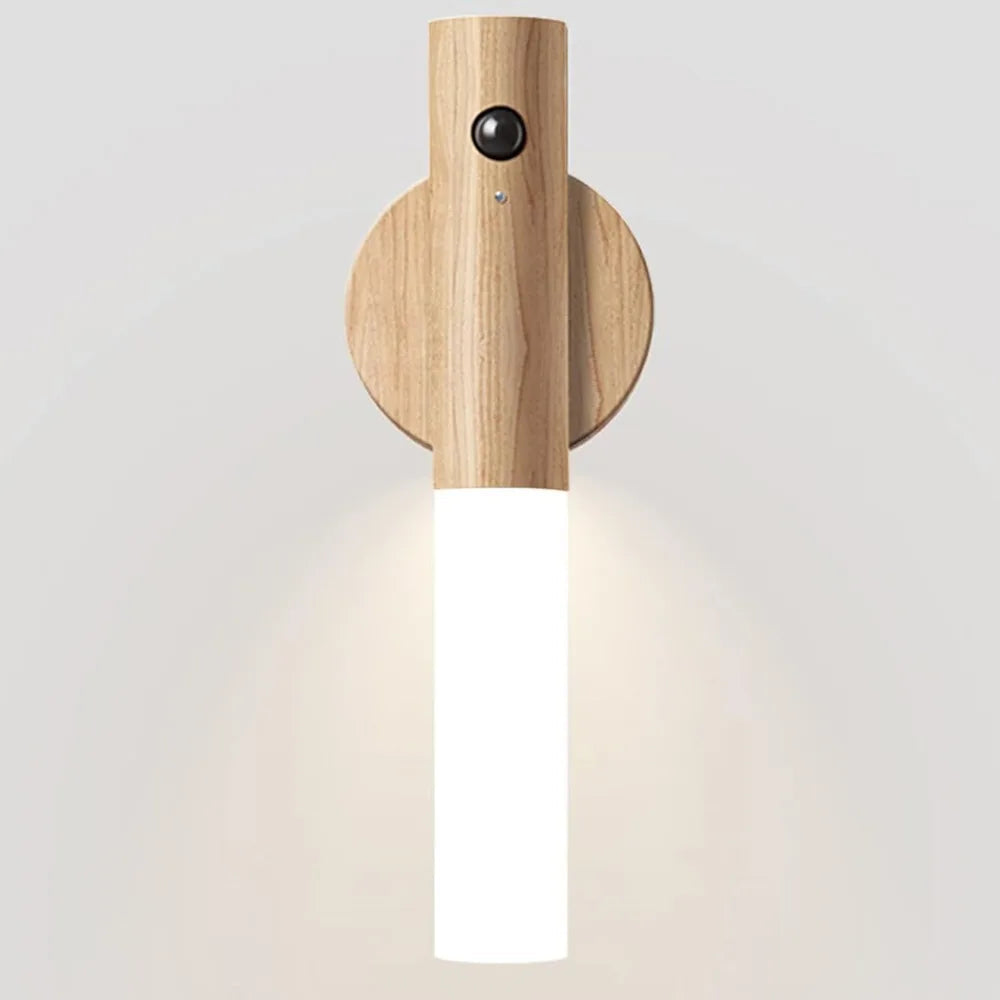 Modern wooden wall lamp – Magnetic LED wall lamp with motion sensor 0