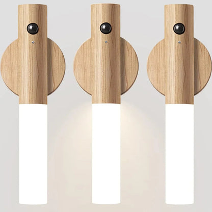 Modern wooden wall lamp – Magnetic LED wall lamp with motion sensor 1