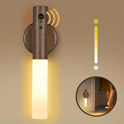 Modern wooden wall lamp – Magnetic LED wall lamp with motion sensor 4