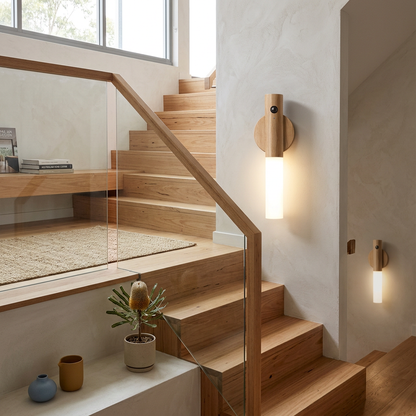 Elara Haus Cordless Timber Smart Motion Wall Light