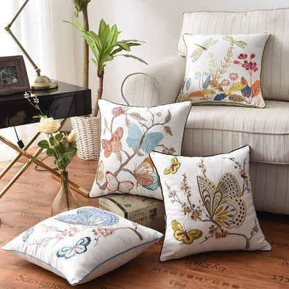 Lunira - Decorative Cushion with Embroidery in Country Style 1