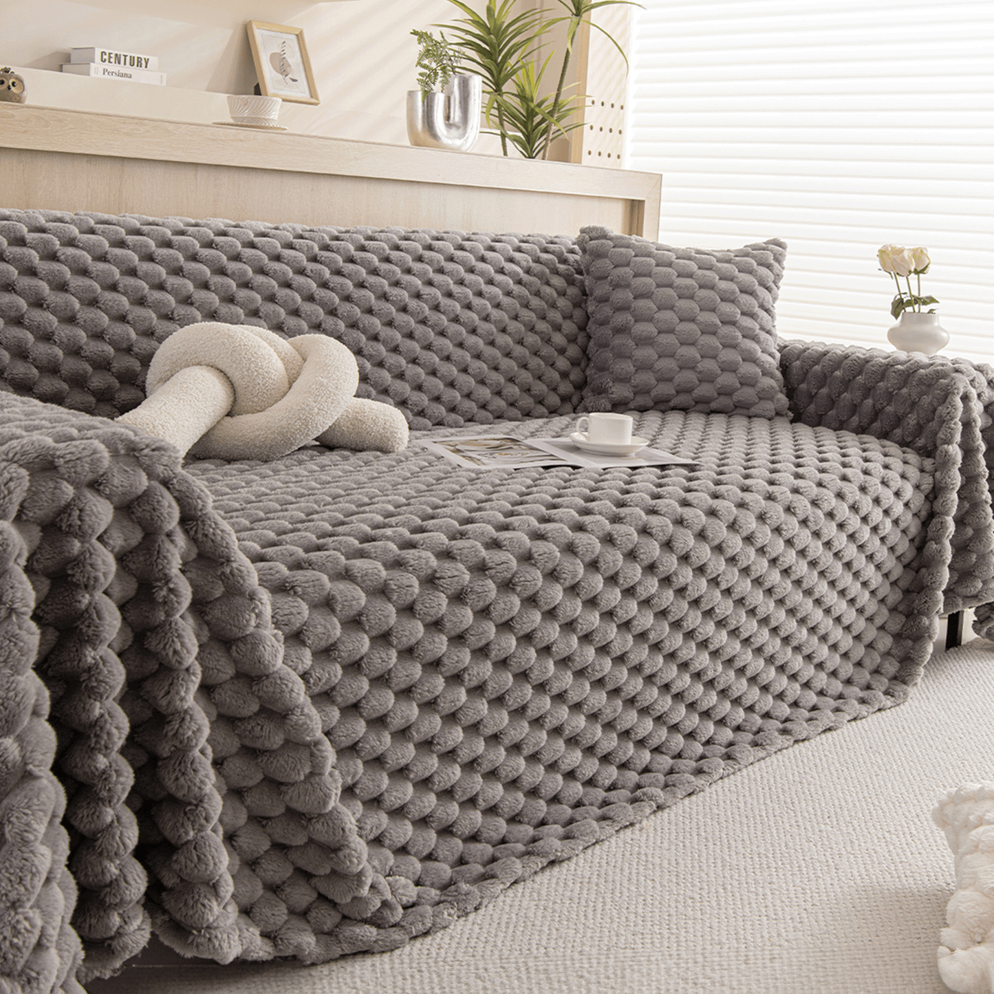 Elara Haus Cozy Chic Sofa Protector