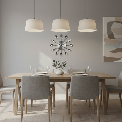 Elara Haus Creative Stainless Steel Cutlery Wall Clock – Silent Kitchen Decor