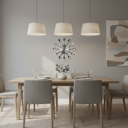 OCS - Cutlery round silent wall clock 3