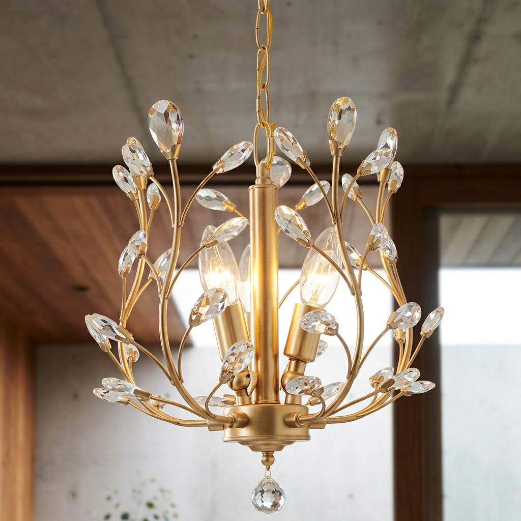 Elara Haus Crystal Branch Chandelier Pendant Light