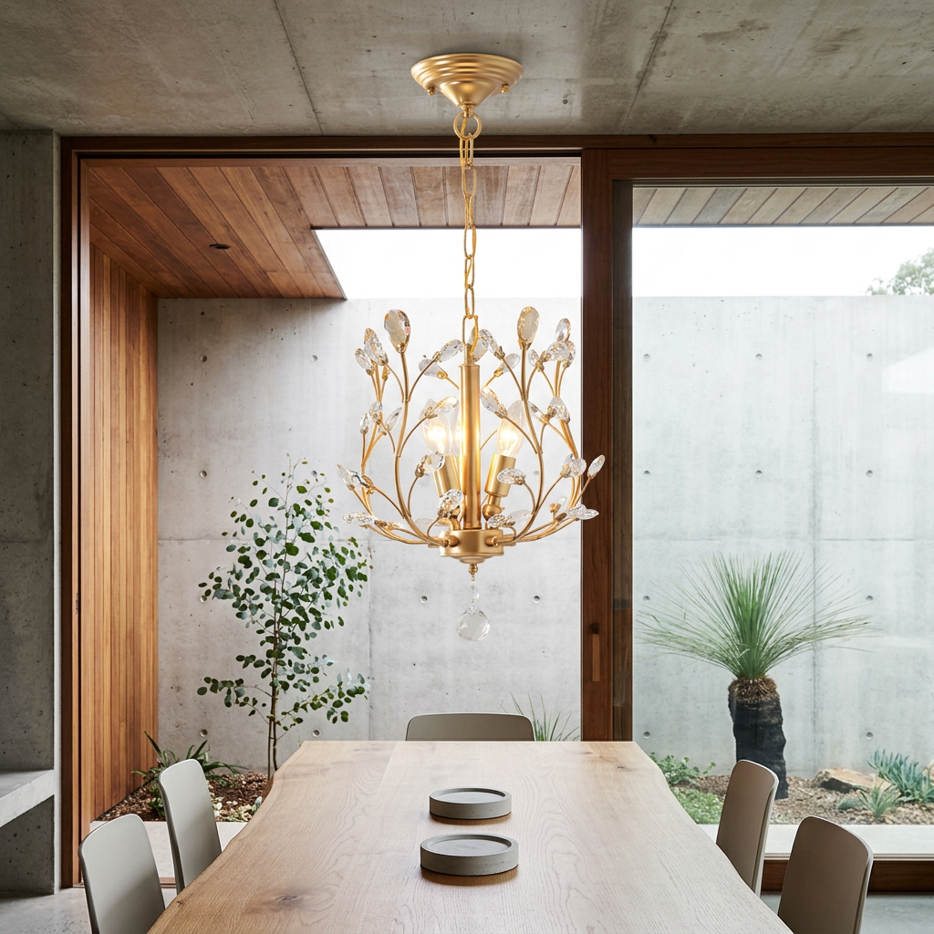 Elara Haus Crystal Branch Chandelier Pendant Light