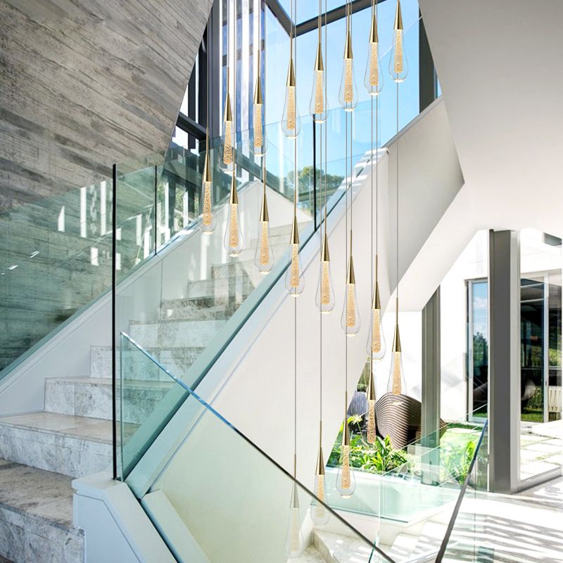 Teardrop Gold Pendant Light 7