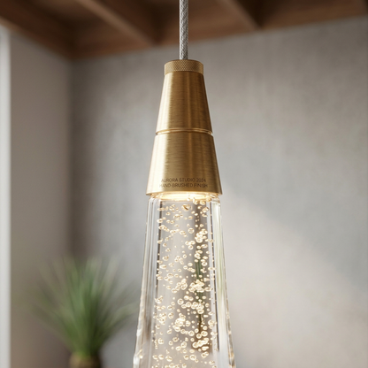 Elara Haus Crystal Teardrop Pendant Light