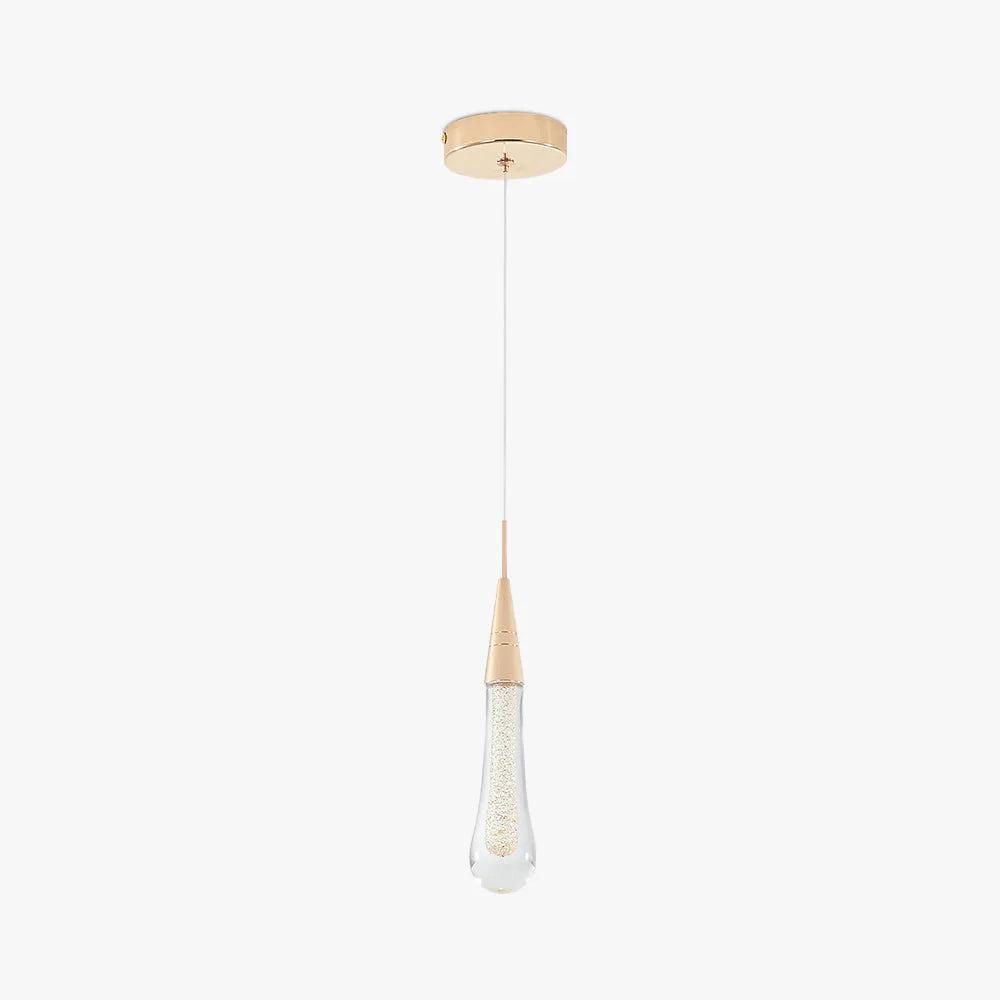 Teardrop Gold Pendant Light 1