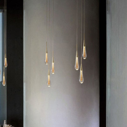 Teardrop Gold Pendant Light 2