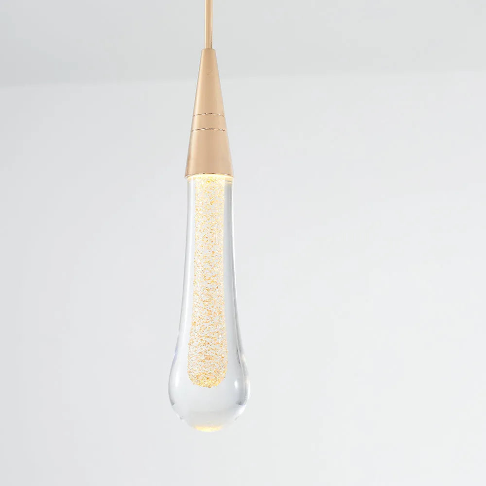 Teardrop Gold Pendant Light 3