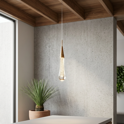 Elara Haus Crystal Teardrop Pendant Light