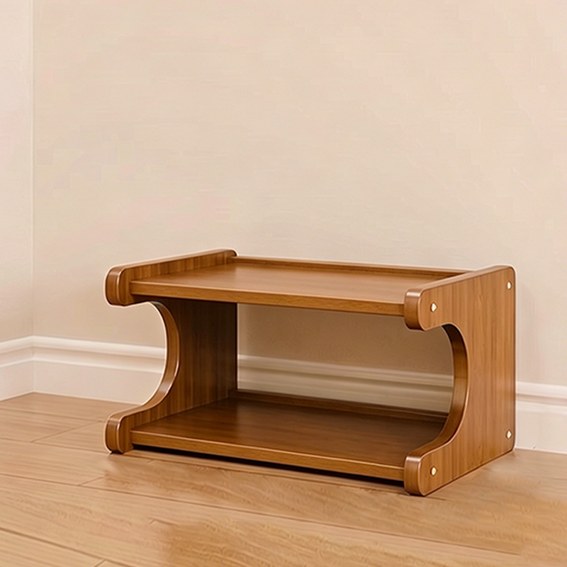 Contemporary Scandinavian Rectangular Nan Bamboo Medium-Density Fiberboard Storage Shelf Shoe Storage 2/3/4/5/6-Tier For Entryways & Living Room 0