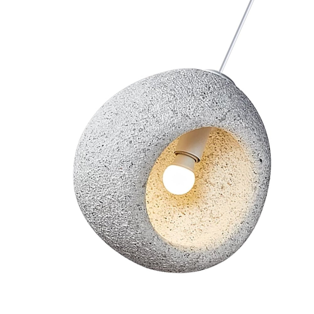 Nordic 1-Light Cave Shaped Wabi Sabi Pendant For Dining Table 4