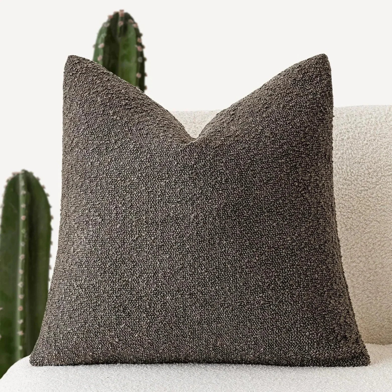 Elara Haus Cushion Cover - Premium Boucle Fabric Decorative Cover 45cm x 45cm 8