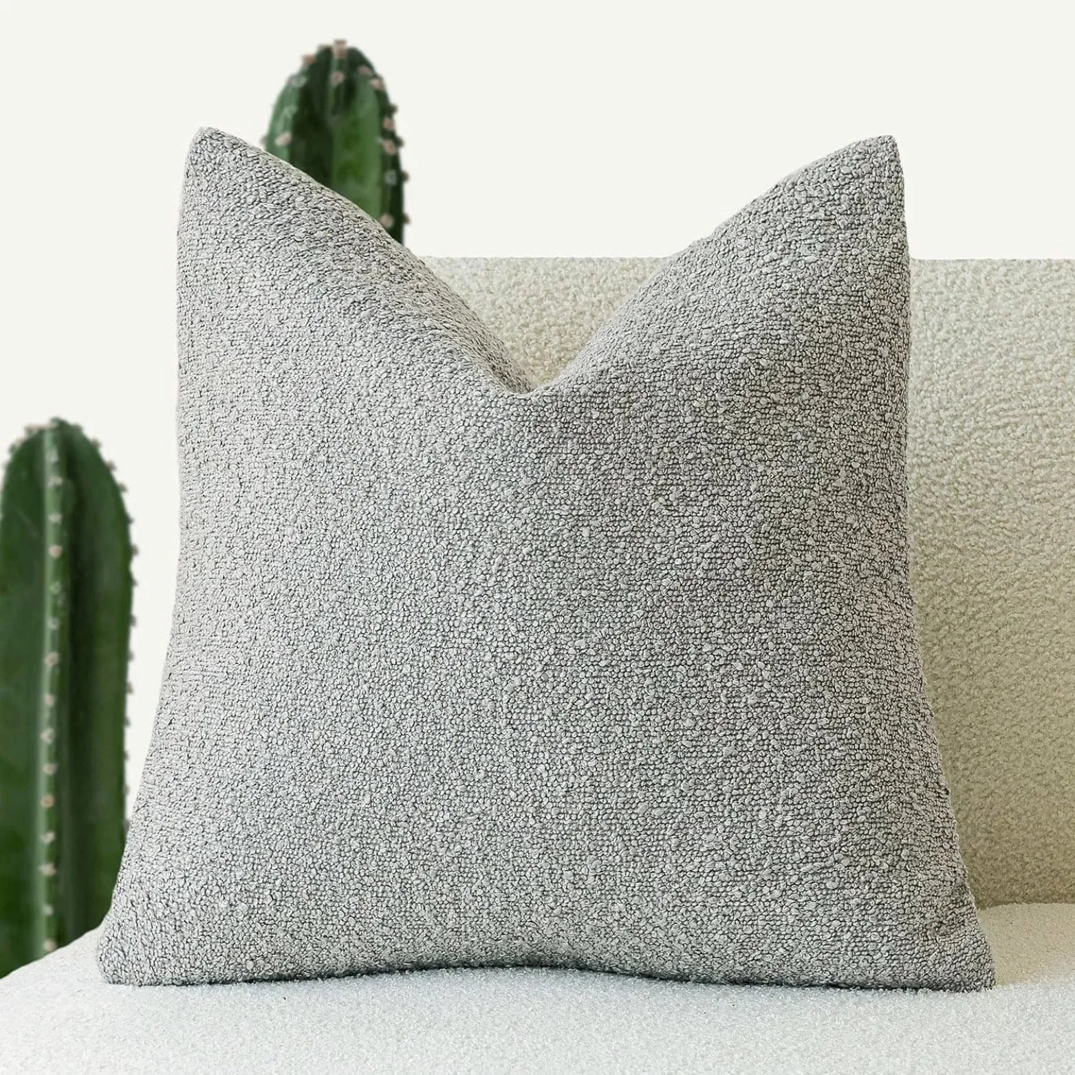 Elara Haus Cushion Cover - Premium Boucle Fabric Decorative Cover 45cm x 45cm 9
