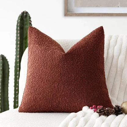 Elara Haus Cushion Cover - Premium Boucle Fabric Decorative Cover 45cm x 45cm 10