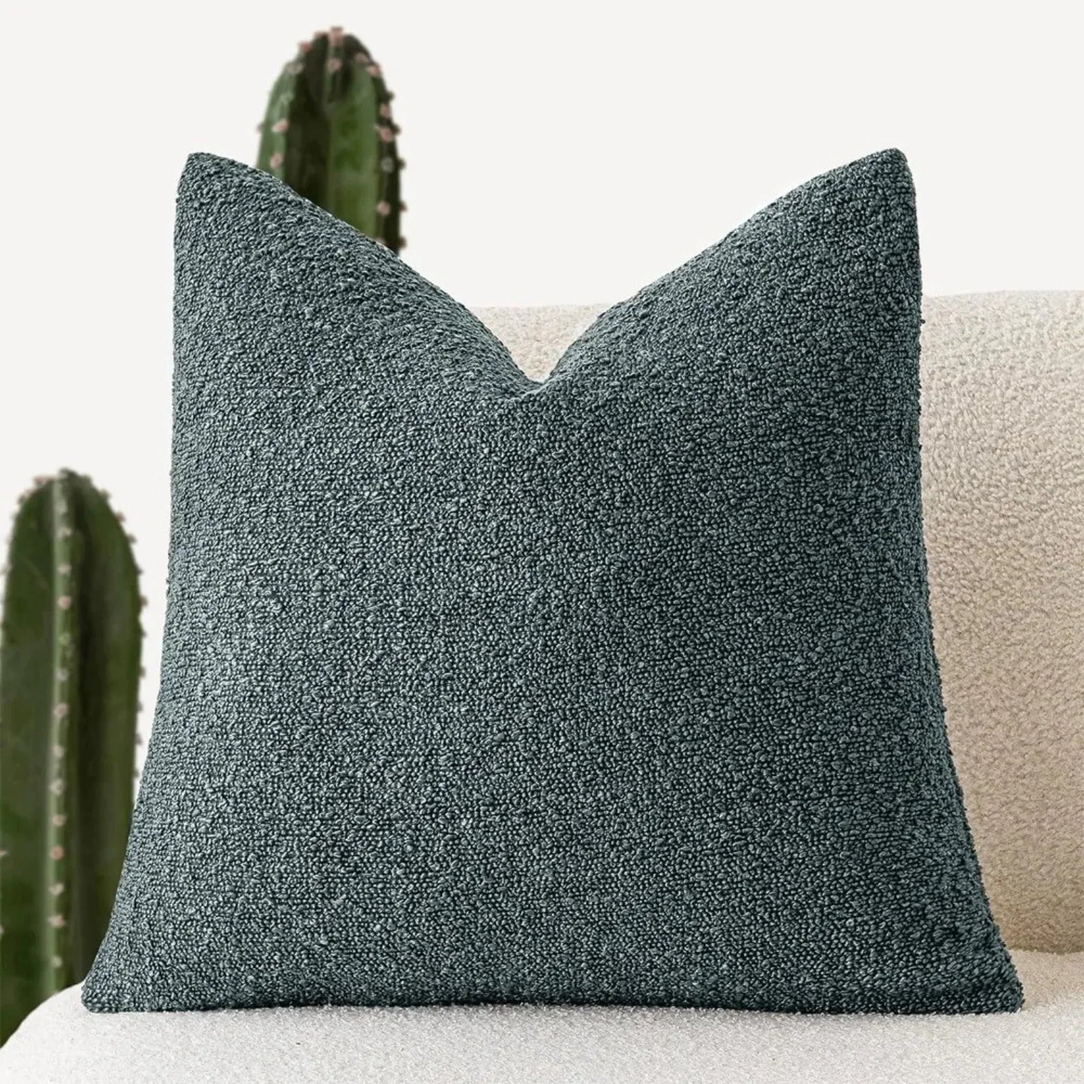 Elara Haus Cushion Cover - Premium Boucle Fabric Decorative Cover 45cm x 45cm 11