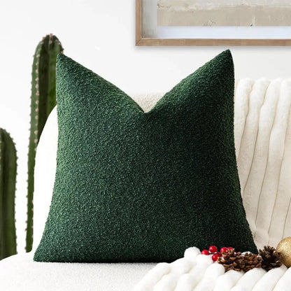 Elara Haus Cushion Cover - Premium Boucle Fabric Decorative Cover 45cm x 45cm 15