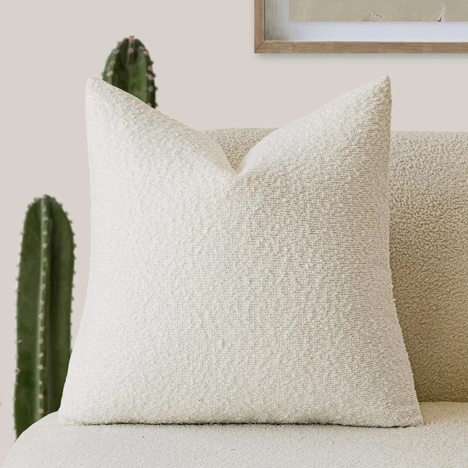 Elara Haus Cushion Cover - Premium Boucle Fabric Decorative Cover 45cm x 45cm 0