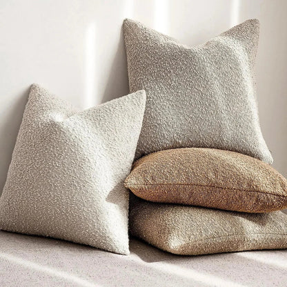 Elara Haus Cushion Cover - Premium Boucle Fabric Decorative Cover 45cm x 45cm 1