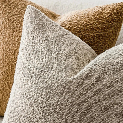 Elara Haus Cushion Cover - Premium Boucle Fabric Decorative Cover 45cm x 45cm 4