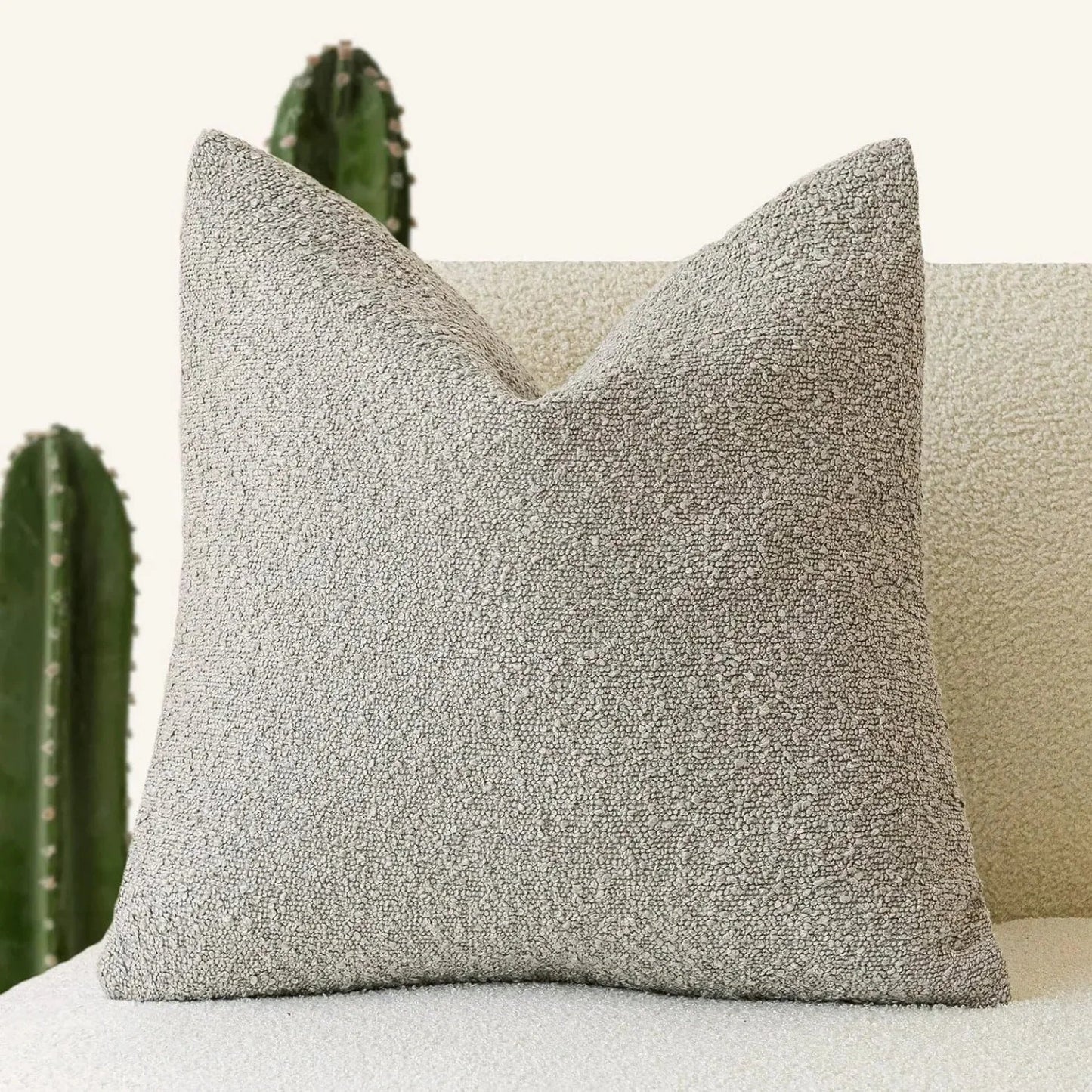 Elara Haus Cushion Cover - Premium Boucle Fabric Decorative Cover 45cm x 45cm 5