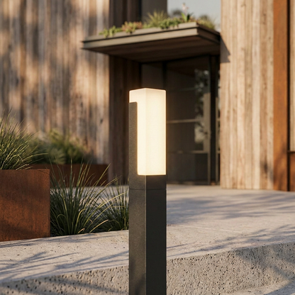 Elara Haus Cylindrical Outdoor Ground Bollard Light
