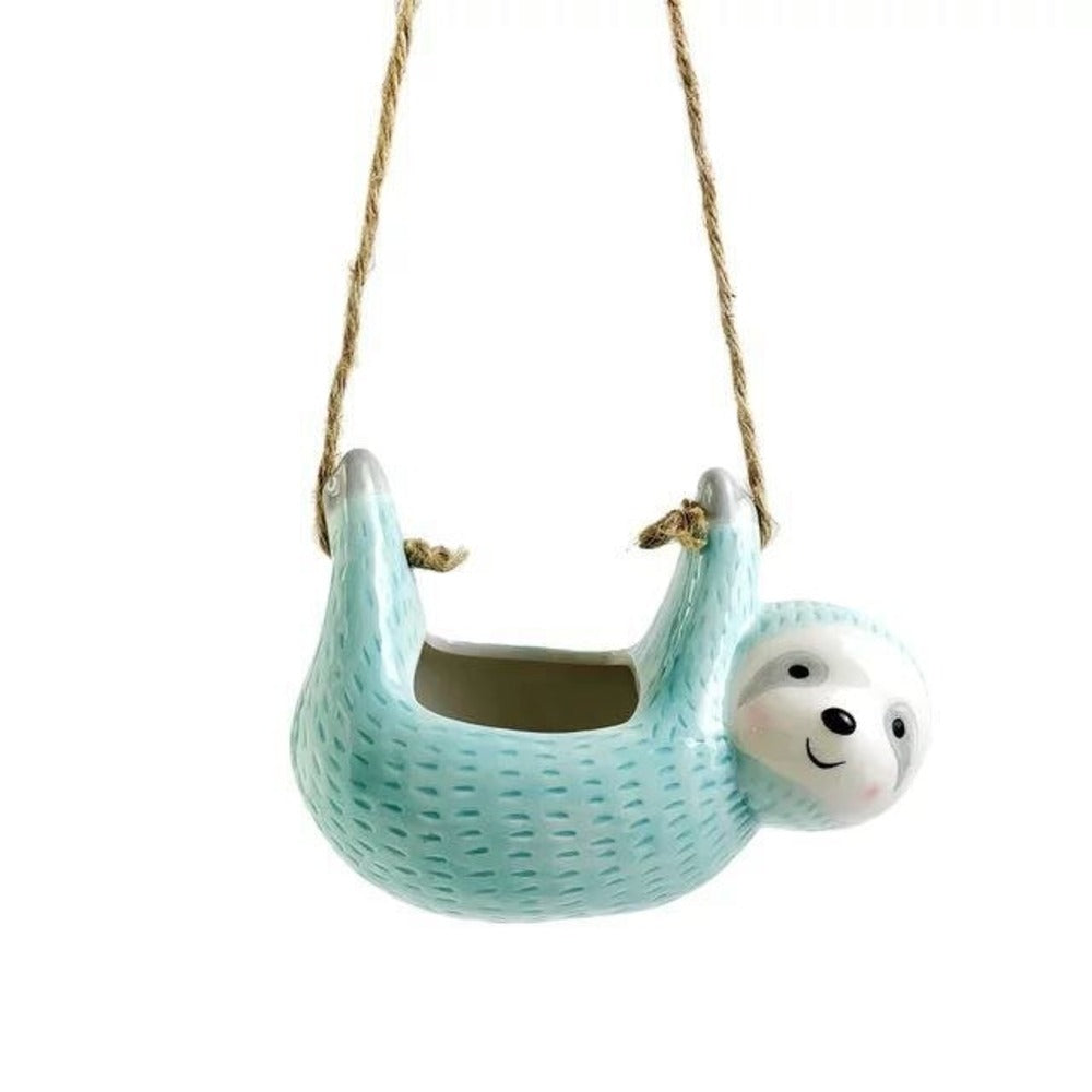 Seravia - Handmade Ceramic Flowerpot with Sloth Design 2