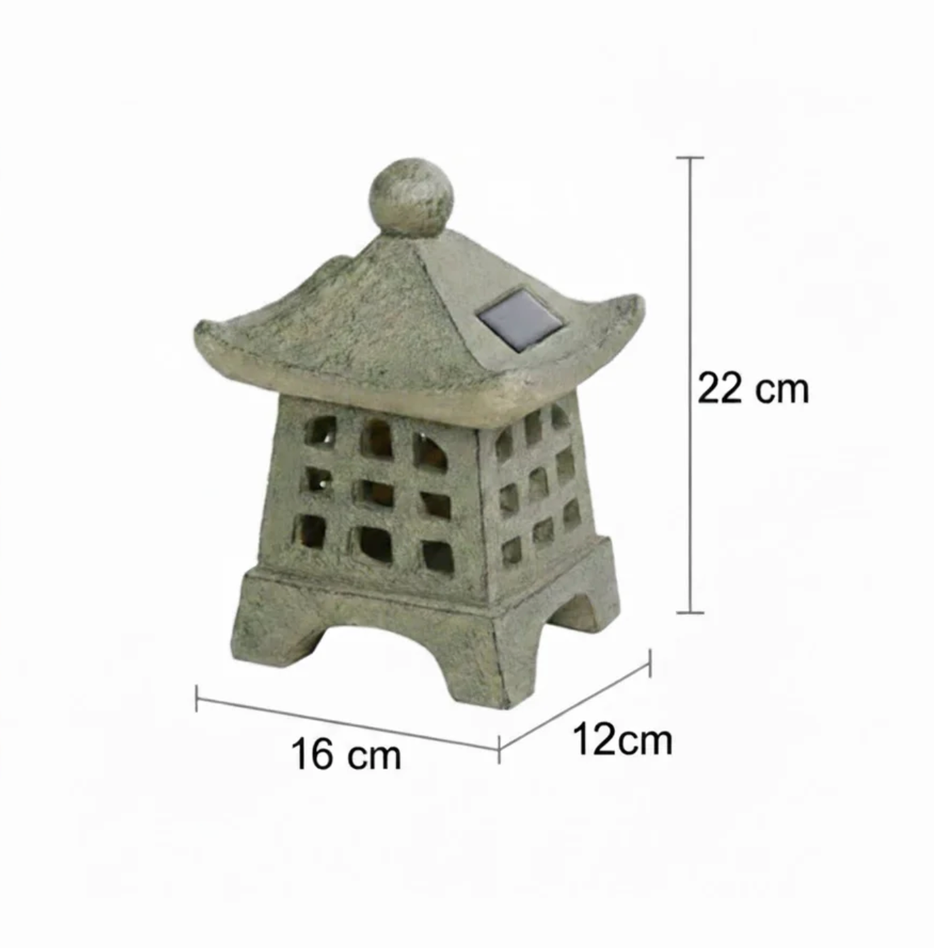 Solar LED garden lamp pagoda - decorative Japanese lantern for the garden and terrace 2