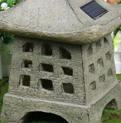 Solar LED garden lamp pagoda - decorative Japanese lantern for the garden and terrace 7
