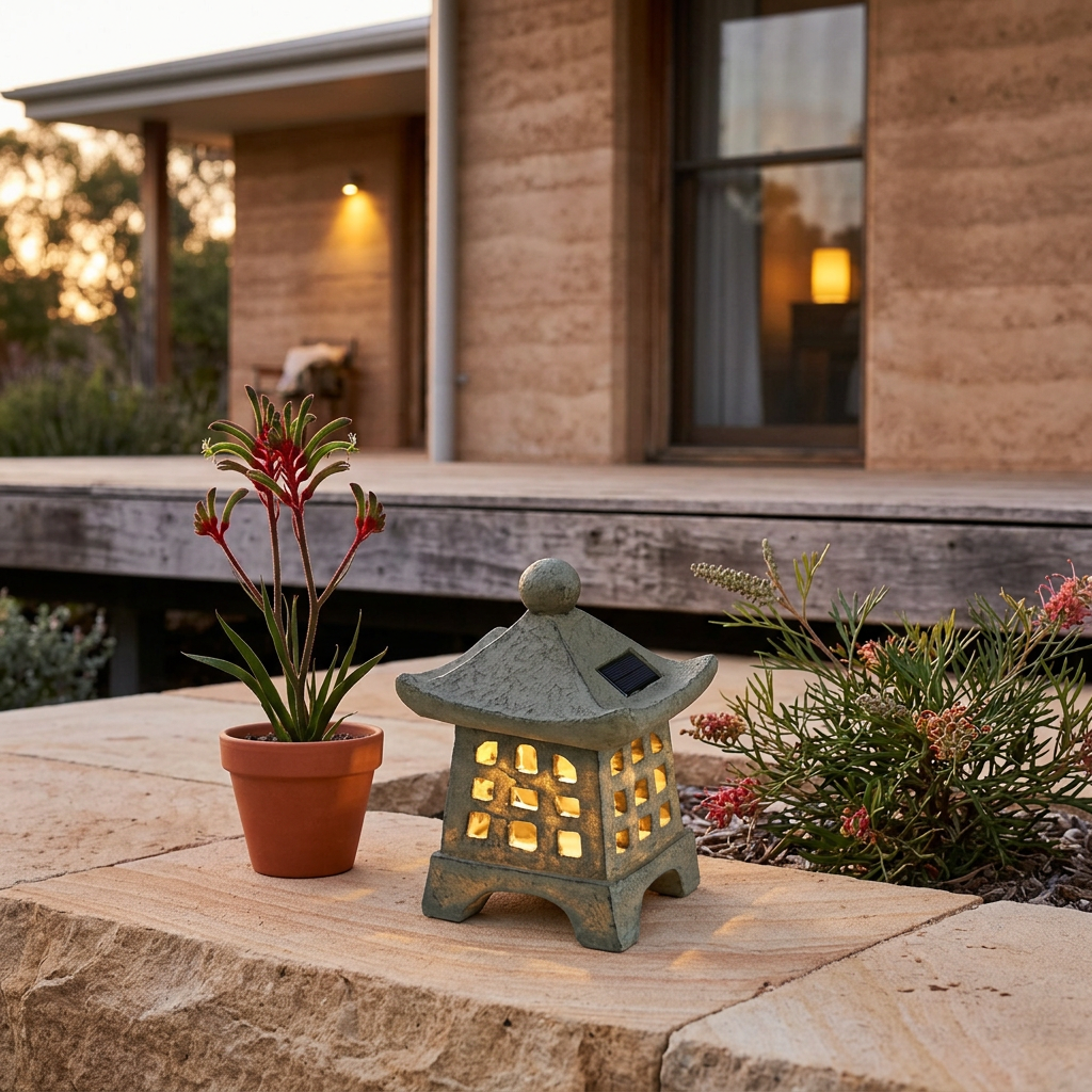 Elara Haus Decorative Solar Pagoda Garden & Terrace Lamp