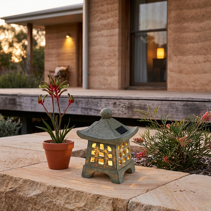 Elara Haus Decorative Solar Pagoda Garden & Terrace Lamp